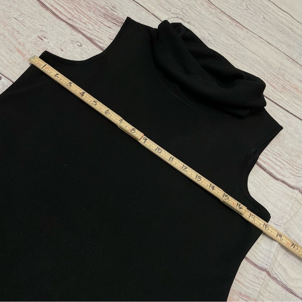 Misook Cowl Neck Sleeveless Shell Black Capsule Piece Size Large - Picture 3 of 5
